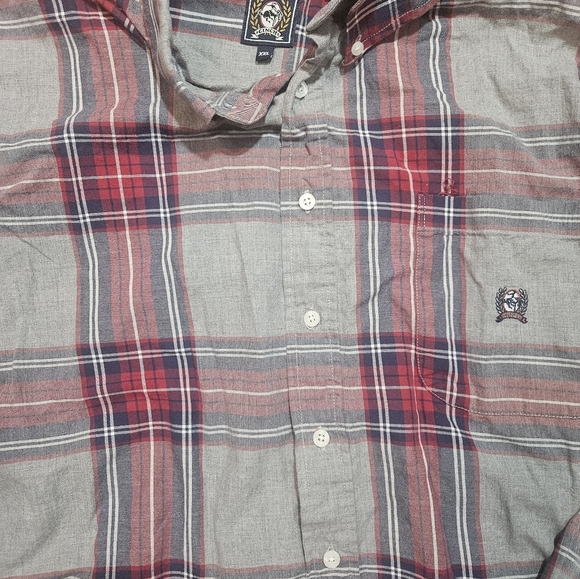 Cinch Shirt Mens XXL Button Down Gray Red Plaid Western Rancher Rodeo Cowboy - Picture 5 of 10